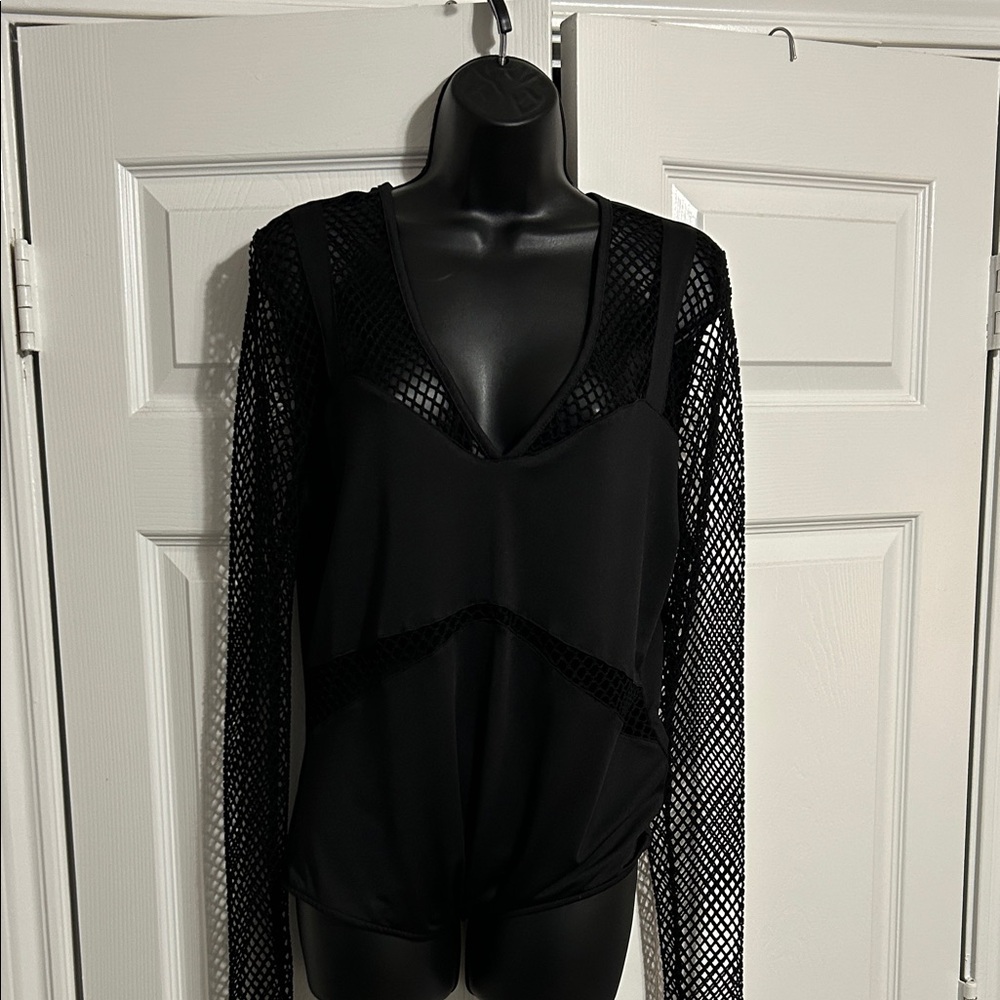 Nina Parker Chic Black Long Sleeve Bodysuit